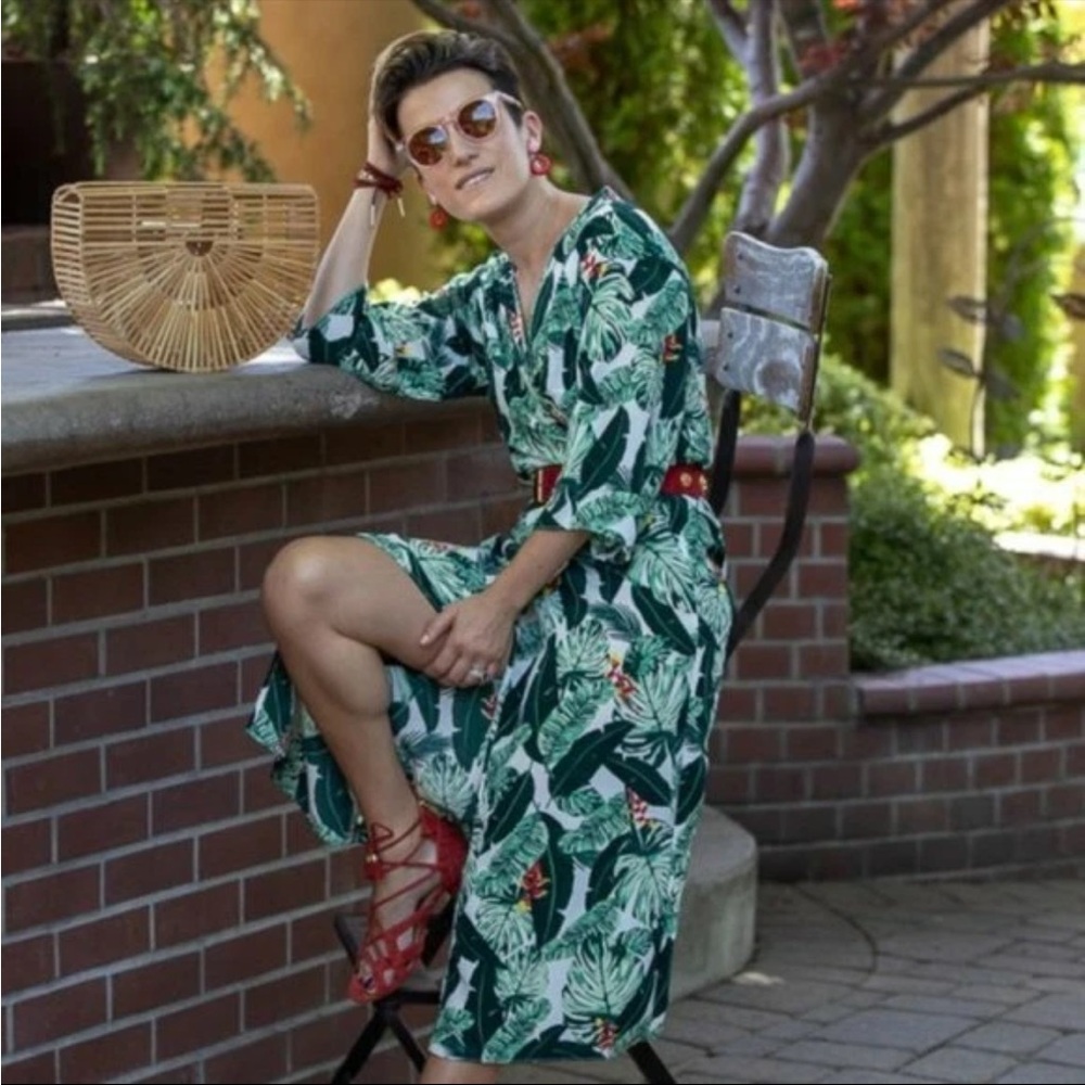 Rachel Zoe Collection Palm Print Duster - Picture 2 of 9